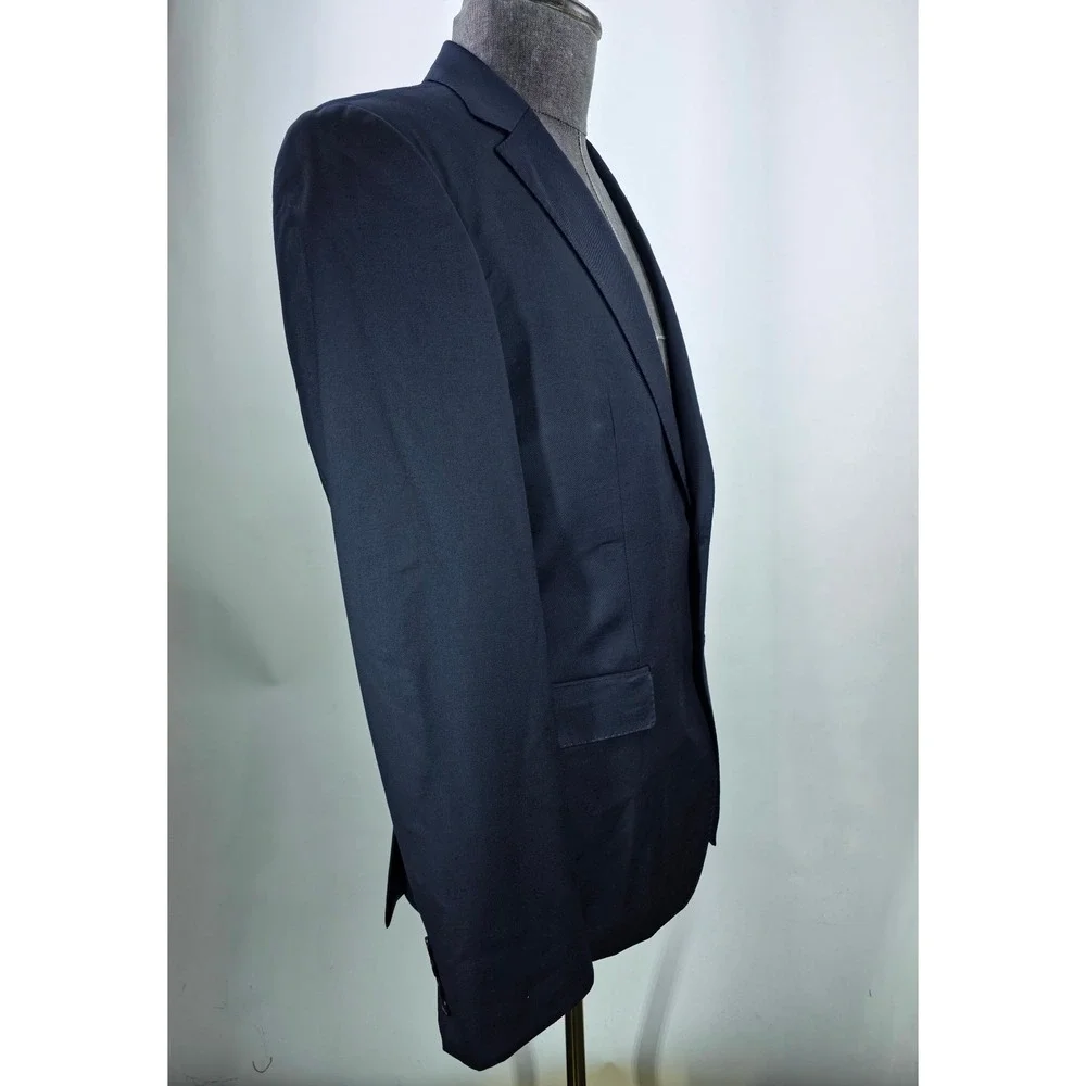 BOSS Sport Coat Mens 38R Navy Reda Italian Wool Quiet Luxury Polished Office NWT